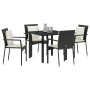 Conjunto de Comedor de Jardín 5 pcs Negro ratán sintético en Conjuntos de jardín | Comprar online en Foru.es