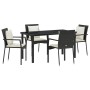 Conjunto de Comedor de Jardín 5 pcs Negro ratán sintético en Conjuntos de jardín | Comprar online en Foru.es