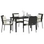 Conjunto de Comedor de Jardín 5 pcs Negro ratán sintético en Conjuntos de jardín | Comprar online en Foru.es