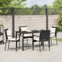 Conjunto de Comedor de Jardín 5 pcs Negro ratán sintético en Conjuntos de jardín | Comprar online en Foru.es