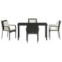 Conjunto de Comedor de Jardín 5 pcs Negro ratán sintético en Conjuntos de jardín | Comprar online en Foru.es
