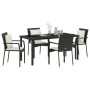 Conjunto de Comedor de Jardín 5 pcs Negro ratán sintético en Conjuntos de jardín | Comprar online en Foru.es