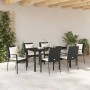 Conjunto de Comedor de Jardín 7 pcs Negro ratán sintético en Conjuntos de jardín | Comprar online en Foru.es