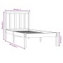 Estructura de cama madera maciza pino marrón miel 100x200 cm de vidaXL, Camas y somieres - Ref: Foro24-3105064, Precio: 100,6...