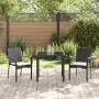 Conjunto de Comedor de Jardín 3 pcs Negro ratán sintético en Conjuntos de jardín | Comprar online en Foru.es