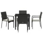 Conjunto de Comedor de Jardín 5 pcs Negro ratán sintético en Conjuntos de jardín | Comprar online en Foru.es