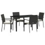 Conjunto de Comedor de Jardín 5 pcs Negro ratán sintético en Conjuntos de jardín | Comprar online en Foru.es