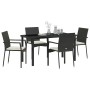 Conjunto de Comedor de Jardín 5 pcs Negro ratán sintético en Conjuntos de jardín | Comprar online en Foru.es