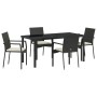 Conjunto de Comedor de Jardín 5 pcs Negro ratán sintético en Conjuntos de jardín | Comprar online en Foru.es