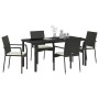 Conjunto de Comedor de Jardín 5 pcs Negro ratán sintético en Conjuntos de jardín | Comprar online en Foru.es