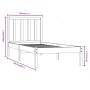 Estructura de cama madera maciza de pino 100x200 cm de vidaXL, Camas y somieres - Ref: Foro24-3105061, Precio: 85,61 €, Descu...