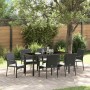 Conjunto de Comedor de Jardín 7 pcs Negro ratán sintético en Conjuntos de jardín | Comprar online en Foru.es
