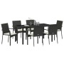 Conjunto de Comedor de Jardín 7 pcs Negro ratán sintético en Conjuntos de jardín | Comprar online en Foru.es