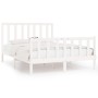 Estructura de cama doble pequeña madera maciza blanca 120x190cm de vidaXL, Camas y somieres - Ref: Foro24-3105196, Precio: 12...