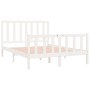 Estructura de cama doble pequeña madera maciza blanca 120x190cm de vidaXL, Camas y somieres - Ref: Foro24-3105196, Precio: 12...