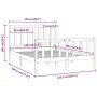 Estructura de cama doble pequeña madera maciza blanca 120x190cm de vidaXL, Camas y somieres - Ref: Foro24-3105196, Precio: 12...