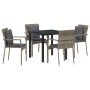 Conjunto de Comedor de Jardín 5 pcs Gris ratán sintético en Conjuntos de jardín | Comprar online en Foru.es