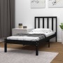 Estructura de cama madera maciza de pino negro 75x190 cm de vidaXL, Camas y somieres - Ref: Foro24-3105100, Precio: 127,13 €,...