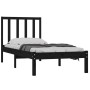 Estructura de cama madera maciza de pino negro 75x190 cm de vidaXL, Camas y somieres - Ref: Foro24-3105100, Precio: 127,13 €,...