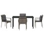 Conjunto de Comedor de Jardín 5 pcs Gris ratán sintético en Conjuntos de jardín | Comprar online en Foru.es