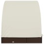 Tumbona 2 personas toldo redondo ratán PE marrón 211x112x140 cm de vidaXL, Tumbonas - Ref: Foro24-319653, Precio: 288,42 €, D...