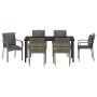 Conjunto de Comedor de Jardín 7 pcs Gris ratán sintético en Conjuntos de jardín | Comprar online en Foru.es