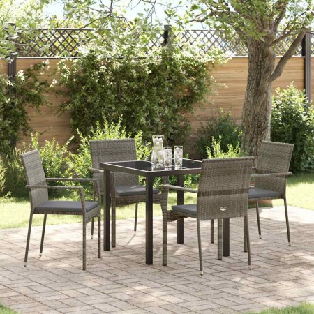 Conjunto de Comedor de Jardín 5 pcs Gris ratán sintético en Conjuntos de jardín | Comprar online en Foru.es
