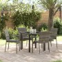Conjunto de Comedor de Jardín 5 pcs Gris ratán sintético en Conjuntos de jardín | Comprar online en Foru.es