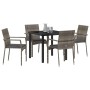 Conjunto de Comedor de Jardín 5 pcs Gris ratán sintético en Conjuntos de jardín | Comprar online en Foru.es