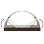 Tumbona 2 personas toldo redondo ratán PE marrón 211x112x140 cm de vidaXL, Tumbonas - Ref: Foro24-319653, Precio: 288,42 €, D...