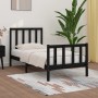 Estructura de cama madera maciza individual negra 75x190 cm de vidaXL, Camas y somieres - Ref: Foro24-3105189, Precio: 118,76...