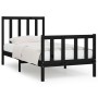 Estructura de cama madera maciza individual negra 75x190 cm de vidaXL, Camas y somieres - Ref: Foro24-3105189, Precio: 118,76...