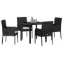 Conjunto de Comedor de Jardín 5 pcs Negro ratán sintético en Sillas de jardín | Comprar online en Foru.es