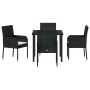 Conjunto de Comedor de Jardín 5 pcs Negro ratán sintético en Sillas de jardín | Comprar online en Foru.es