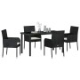 Conjunto de Comedor de Jardín 5 pcs Negro ratán sintético en Sillas de jardín | Comprar online en Foru.es