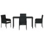 Conjunto de Comedor de Jardín 5 pcs Negro ratán sintético en Sillas de jardín | Comprar online en Foru.es