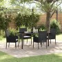 Conjunto de Comedor de Jardín 5 pcs Negro ratán sintético en Sillas de jardín | Comprar online en Foru.es