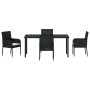Conjunto de Comedor de Jardín 5 pcs Negro ratán sintético en Sillas de jardín | Comprar online en Foru.es