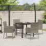Conjunto de Comedor de Jardín 5 pcs Gris ratán sintético en Sillas de jardín | Comprar online en Foru.es