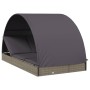 Tumbona 2 personas toldo redondo ratán PE gris 211x112x140 cm de vidaXL, Tumbonas - Ref: Foro24-319655, Precio: 283,14 €, Des...