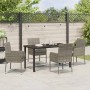 Conjunto de Comedor de Jardín 5 pcs Gris ratán sintético en Sillas de jardín | Comprar online en Foru.es