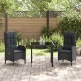 Conjunto de Comedor de Jardín 3 pcs Negro ratán sintético en Sillas de jardín | Comprar online en Foru.es