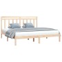 Estructura de cama de madera maciza 200x200 cm de vidaXL, Camas y somieres - Ref: Foro24-3105270, Precio: 129,08 €, Descuento: %