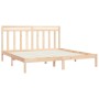 Estructura de cama de madera maciza 200x200 cm de vidaXL, Camas y somieres - Ref: Foro24-3105270, Precio: 129,08 €, Descuento: %