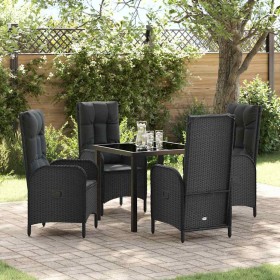 Conjunto de Comedor de Jardín 5 pcs Negro ratán sintético en Sillas de jardín | Comprar online en Foru.es