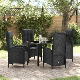 Conjunto de Comedor de Jardín 5 pcs Negro ratán sintético en Sillas de jardín | Comprar online en Foru.es