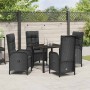 Conjunto de Comedor de Jardín 5 pcs Negro ratán sintético en Sillas de jardín | Comprar online en Foru.es