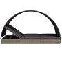 Tumbona 2 personas toldo redondo ratán PE gris 211x112x140 cm de vidaXL, Tumbonas - Ref: Foro24-319655, Precio: 283,14 €, Des...