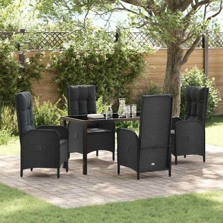 Conjunto de Comedor de Jardín 5 pcs Negro ratán sintético en Sillas de jardín | Comprar online en Foru.es