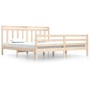 Estructura de cama de madera maciza 200x200 cm de vidaXL, Camas y somieres - Ref: Foro24-3105335, Precio: 144,07 €, Descuento: %
